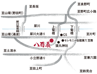 加賀料理 八百辰の地図